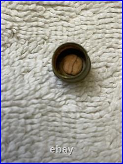 (2) Antique Chatelaine Perfume Scent Bottles. Porcelain. Couple walking/sitting