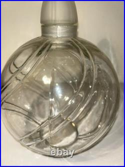 2 Vintage Clear Glass Perfume Apothecary Jars/Lids