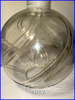 2 Vintage Clear Glass Perfume Apothecary Jars/Lids
