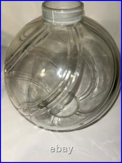 2 Vintage Clear Glass Perfume Apothecary Jars/Lids