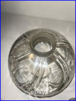 2 Vintage Clear Glass Perfume Apothecary Jars/Lids