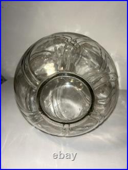 2 Vintage Clear Glass Perfume Apothecary Jars/Lids