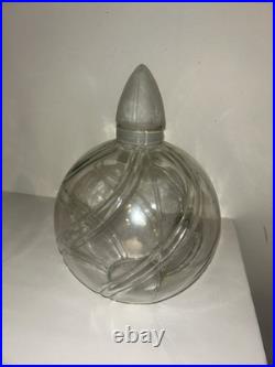 2 Vintage Clear Glass Perfume Apothecary Jars/Lids