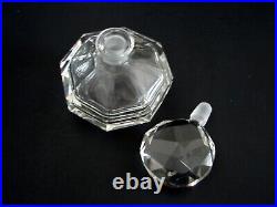 2 Vintage Hand Cut Lead Crystal Perfume Bottles US-Zone Germany ca. 1945 6 1/4