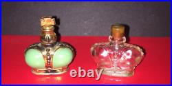 2 Vintage Prince Matchabelli Wind Song Perfume Bottles Green + Clear Plus 1 FREE