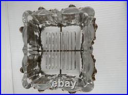 3 Pc Vintage Ormolu Vanity Set Perfume Bottles & Powder Jar Hollywood Regency