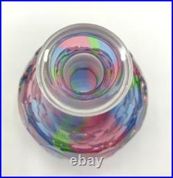 3 Rainbow Glass Crystal Perfume Bottles West Germany Bohemian Art Deco Vintage