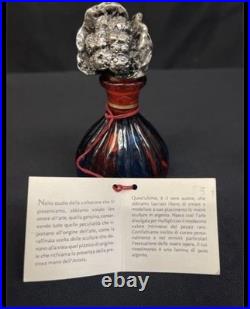 3 Vintage Coda Creazioni Italian Art Glass Perfume Bottles WithIntricate Stoppers