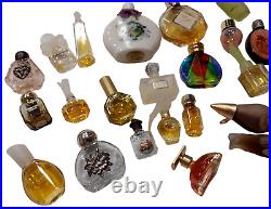 30 Vintage Antique Designer Mini Bottles withPerfume Givenchy Isadora Emeraude