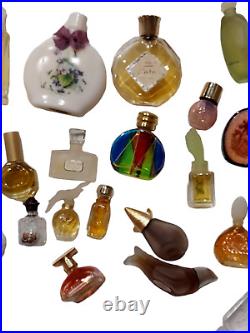 30 Vintage Antique Designer Mini Bottles withPerfume Givenchy Isadora Emeraude