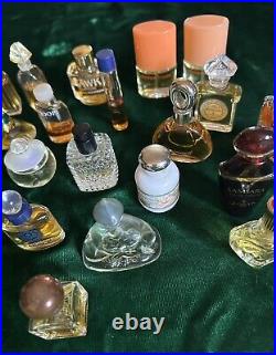 38 Mini Perfume Bottles Lot Vintage Chanel 19, Guerlain, Galimard, Nautica