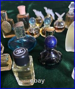 38 Mini Perfume Bottles Lot Vintage Chanel 19, Guerlain, Galimard, Nautica