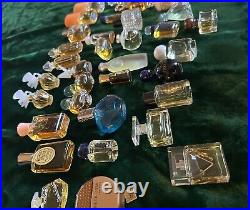 38 Mini Perfume Bottles Lot Vintage Chanel 19, Guerlain, Galimard, Nautica