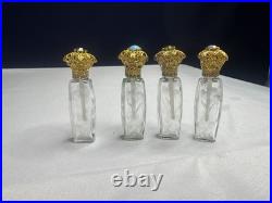 4 mini perfume bottles vintage lot- Made In France