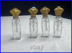 4 mini perfume bottles vintage lot- Made In France