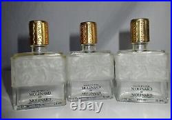 5 Vintage Molinard Creation Lalique Eau De Toilette Empty Perfume Bottles