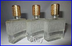 5 Vintage Molinard Creation Lalique Eau De Toilette Empty Perfume Bottles