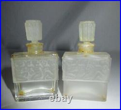 5 Vintage Molinard Creation Lalique Eau De Toilette Empty Perfume Bottles