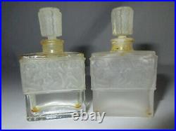 5 Vintage Molinard Creation Lalique Eau De Toilette Empty Perfume Bottles