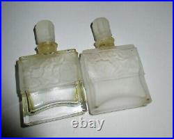 5 Vintage Molinard Creation Lalique Eau De Toilette Empty Perfume Bottles