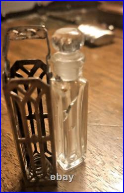 9 Vintage Perfume Bottles Wells Pop Up, Ormex, Mexican Silver, Lrice Cut Glass