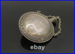925 Sterling Silver Vintage Turquoise Ornate Perfume Bottle (OPENS) TR3197