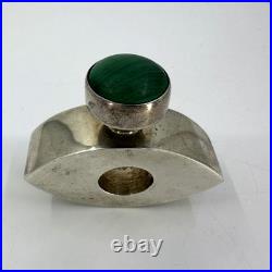 925 Vintage Taxco Malachite Perfume Bottle 35.1 grams