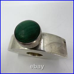 925 Vintage Taxco Malachite Perfume Bottle 35.1 grams