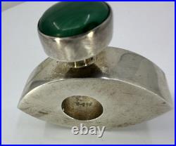 925 Vintage Taxco Malachite Perfume Bottle 35.1 grams