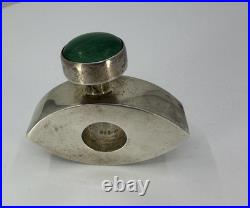 925 Vintage Taxco Malachite Perfume Bottle 35.1 grams