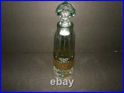 A Vintage Moser Cut Glass Paneled Perfume Bottle With Original Label