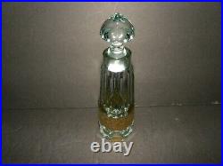 A Vintage Moser Cut Glass Paneled Perfume Bottle With Original Label