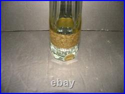 A Vintage Moser Cut Glass Paneled Perfume Bottle With Original Label