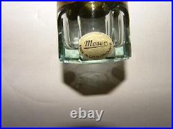 A Vintage Moser Cut Glass Paneled Perfume Bottle With Original Label