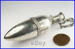 ANTIQUE AMERICAN ART NOUVEAU SILVER AMPHORA SHAPED SCENT BOTTLE by F M WHITING