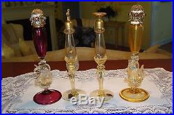 Antique/vintage Pair Devilbiss Art Deco Perfume Bottleslovely Yellow