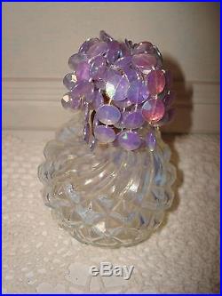 Antique/vtg Irice Murano Perfume Bottlehuge Gorgeous Lilac Rose Top & Base