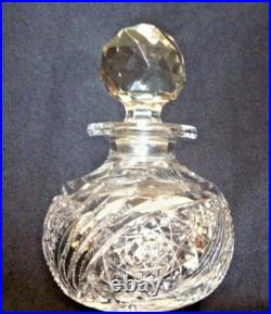 American Brilliant Cut Glass (ABCG) Cologne Bottle Clear