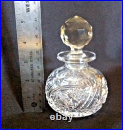 American Brilliant Cut Glass (ABCG) Cologne Bottle Clear