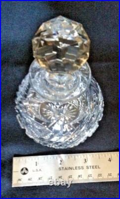 American Brilliant Cut Glass (ABCG) Cologne Bottle Clear