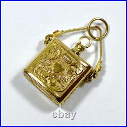 Antique 18ct Gold Perfume Bottle Charm Victorian Era 1840-1850 Extremely Scarce