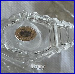 Antique Art Deco Perfume Bottles (2) Stopper Dauber Cut Crystal Czechoslovakia