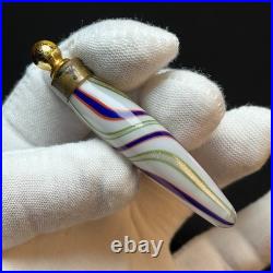 Antique Aventurine Venetian Glass Perfume Bottle Flask Gold Fleck Art Glass Antique Aventurine Venetian Glass Perfume Bottle Flask Gold Fleck Art Glass
