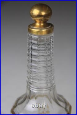 Antique Baccarat Houbigant Faceted Clear Glass Perfume Bottle France Read