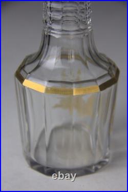 Antique Baccarat Houbigant Faceted Clear Glass Perfume Bottle France Read