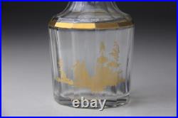 Antique Baccarat Houbigant Faceted Clear Glass Perfume Bottle France Read