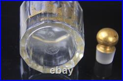 Antique Baccarat Houbigant Faceted Clear Glass Perfume Bottle France Read