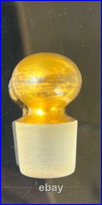 Antique Baccarat Houbigant Faceted Clear Glass Perfume Bottle France Read