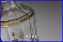 Antique Baccarat Houbigant Faceted Clear Glass Perfume Bottle France Read