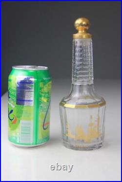 Antique Baccarat Houbigant Faceted Clear Glass Perfume Bottle France Read